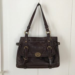 COACH Garcia Legacy Shoulder Bag, Chocolate